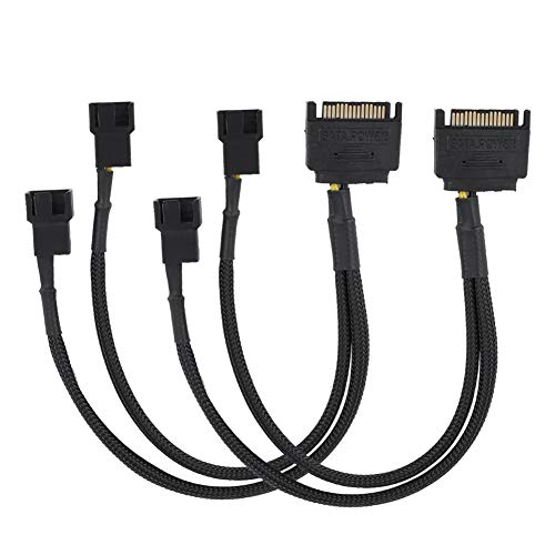 ASHATA SATA-Netzteilkabel, SATA 15-polig auf 2 * 4-polig Netzteilkabel für Lüfter 2-Wege-Konverter 22AWG-Kabel, Sata-Netzteilkabel PC-Gehäuselüfter-Netzteilkabel ASHATA SATA-Netzteilkabel, SATA 15-polig auf 2 * 4-polig Netzteilkabel für Lüfter 2-Wege-Konverter 22AWG-Kabel, Sata-Netzteilkabel PC-Gehäuselüfter-Netzteilkabel von ASHATA