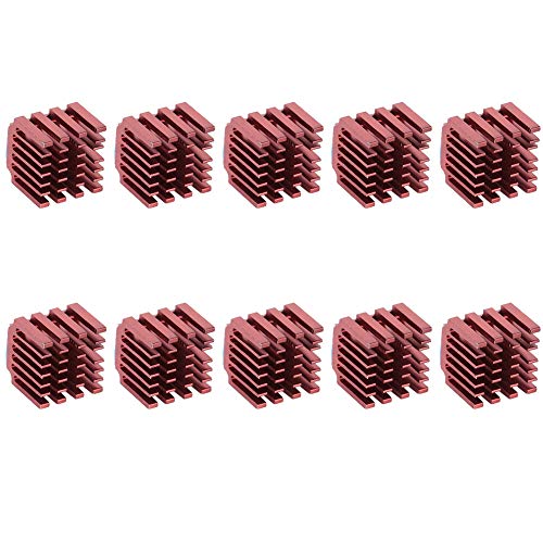 ASHATA Schrittmotortreiber-Kühlkörper, 10 Teile/Satz Schrittmotortreiber-Kühlkörper für 3D-Drucker TMC2100/TMC2208 Schrittantrieb 3D-Drucker-Zubehör Kühlkörper von ASHATA