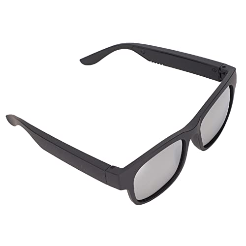 ASHATA Smart Audio Brille, Open Ear Wireless Bluetooth Sonnenbrille mit Kopfhörer, Noise Cancelling Polarisierte Outdoor Sportsonnenbrille Zum Radfahren Laufen Fahren Angeln(Grau) von ASHATA