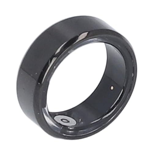 ASHATA Smart Ring, IP68 Wasserdichter Bluetooth-Fitness-Ring, Gesundheits-Tracker, Schrittzähler, Schlafrekorder, Aktivitätserinnerung, Tracker-Ring für Damen und (Black) von ASHATA