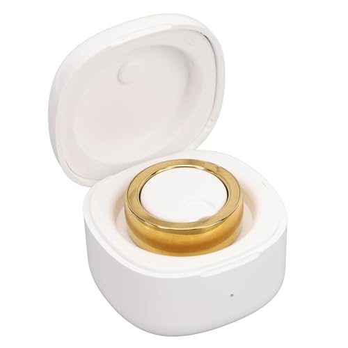 Smart Ring, IP68 Wasserdichter Smart Fitness Tracker, Tragbarer Fitness Schlaf Tracker für Damen und Herren, BT Schrittzähler mit Ladeetui, LED Atemlicht (Gold) von ASHATA