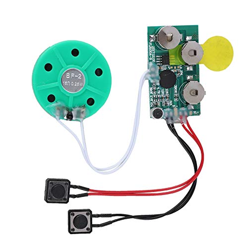 ASHATA Soundmodul Gruß-Modul,4 Minuten Wiederbespielbarer Stimm Soundaufzeichnungschip DIY Grußkarte, Sound Chip Modul DIY Musik Audio Karten für Kinder Geschenk von ASHATA