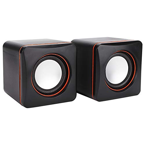 ASHATA Stereo-Lautsprecher, Tragbar Soundsystem PC Lautsprecher HiFi-Sound Musik Lautsprecher,3.5mm Audio Multimedia Lautsprecher USB Speakers für PC Computer Laptop von ASHATA