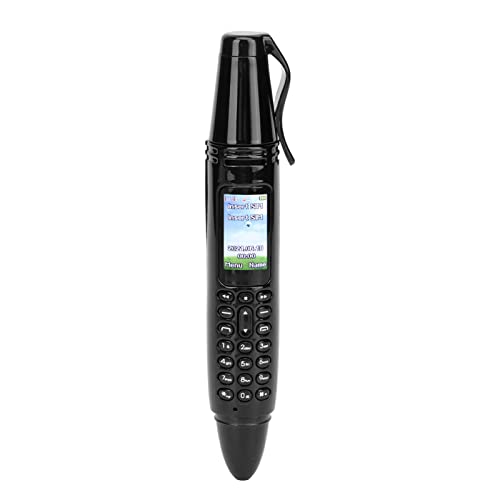 ASHATA Stift Handy BT Dialer, 0,96 Zoll Tiny Bildschirm Handy, Unterstützung GSM Dual SIM Max 32G TF Karte, mit Kamera Taschenlampe Radio Musik Player Wiederauf Ladbar von ASHATA