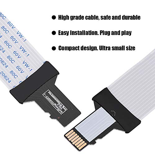 ASHATA TF-Kartenverlängerungskabel, Plug & Play, Neuer Micro-SD-Speicherkartensteckplatz Zum TF-Kartenverlängerungskabel mit Case Extension Linker (48) von ASHATA