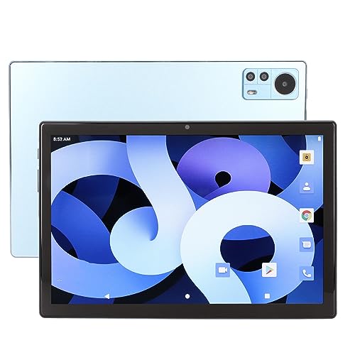 ASHATA Tablet 10,1 Zoll für Android 11, 4 GB RAM 128 GB ROM Tablet, HD Bildschirm MTK6762 2 MP Vorne 5 MP Kamera Hinten mit WiFi BT FM OTG 5000 MAh Dual SIM Kartensteckplätze (Blau) von ASHATA