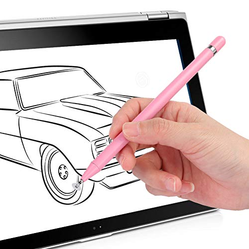 ASHATA Tablet Eingabestift, Universeller Kapazitiver Stift für Android für IOS Smartphone Tablet, Leicht und Tragbar (Rosa) von ASHATA