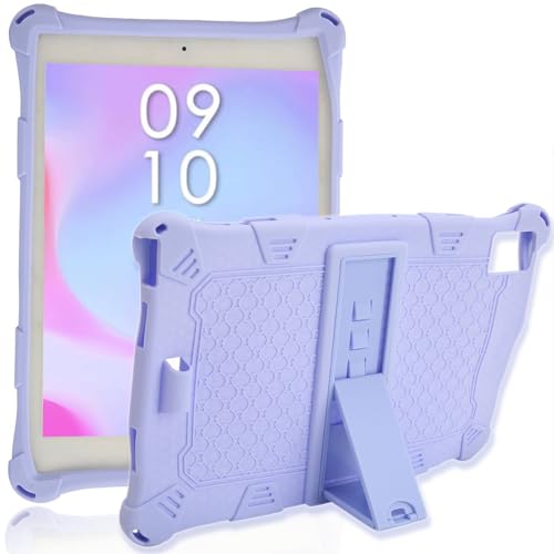 ASHATA Tablet-Hülle für Teclast T40 Pro/T40 Plus, 10,4 in Anti-Rutsch-weiche Silikon-Tab-Schutzhülle mit Rücken Halterung, Stoßdämpfer, Voll Paket (Lila) von ASHATA
