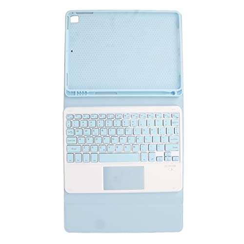 ASHATA Tablet Tastatur, Kabellose Tastaturhülle, Magnetisch Abnehmbare Auto Sleep Tastatur mit Trackpad, Stifthalter für IOS Tablet Pro 9,7 Zoll Air 2 (Blau) von ASHATA