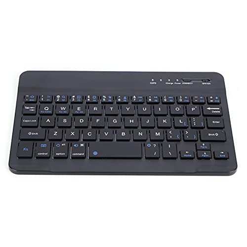 ASHATA -Tastatur, Schlanke Tragbare -Tastatur, 59-Tasten-Computertastatur für IOS Tablet / 5 / Tablet, Eingebauter Akku, Schwarz von ASHATA