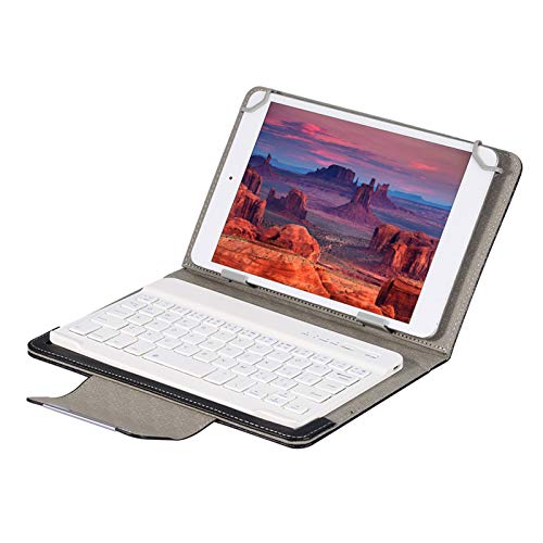 ASHATA Tastatur mit Schutzhülle,Tragbar Keyboard+7 Zoll Tablet Universal PU Hülle,Multifunktionsset Premium Hülle Cover Tastatur für/IOS/Win von ASHATA
