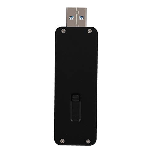 ASHATA Tragbare USB3.0-Schnittstelle für U-Disks Externes M.2-NGFF-SSD-Gehäuse Externer USB-Reader für 2000 / SP / 7/8, für MAC OS 8.6 und Höher M.2-NGFF-SSD-Gehäuse (Schwarz) von ASHATA