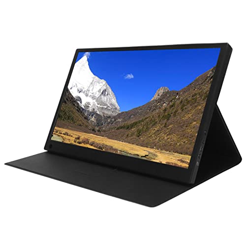 ASHATA Tragbarer 15,6 Zoll, 1080P FHD USB C Laptop, für HDMI Computer Display HDR IPS Gaming Externer Bildschirm mit Zwei Lautsprechern, 170° Betrachtung von ASHATA