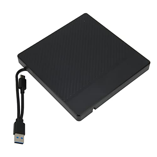 ASHATA Tragbares Gehäuse für Externes Optisches CD-DVD-Laufwerk Typ A Typ C USB 3.0, 5-Gbit/s-Übertragung, Externes USB 3.0-CD-ROM-Lesegerät Rewriter Writer Disk Duplicator von ASHATA