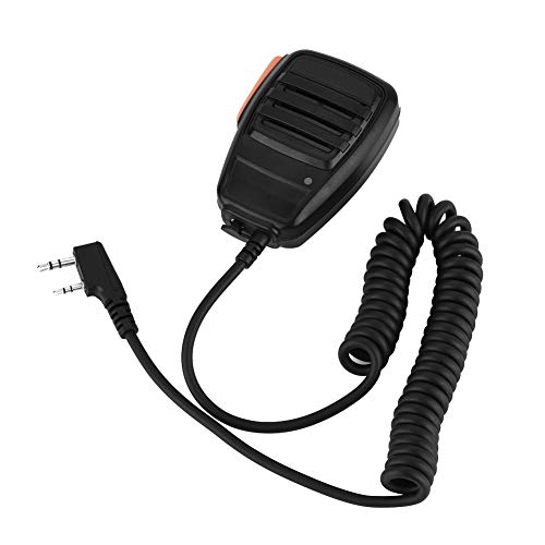 ASHATA Tragbares Handlautsprecher Mikrofon, 2 PIN Walkie Talkie Handmikrofon Handmikrofon für Kenwood/Quansheng/ UV5R/888S von ASHATA