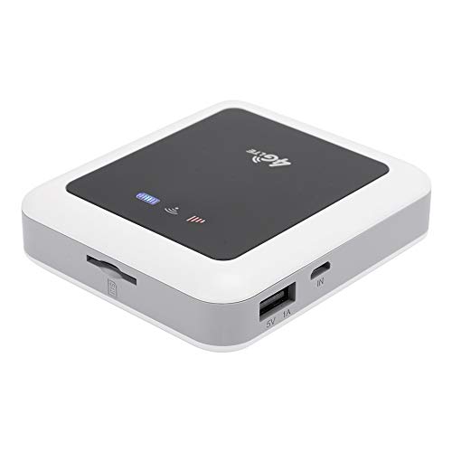 ASHATA Travel Router, drahtloser WLAN-Router -tragbarer Router Universal-Universal-Nicht-SIM-Karte White International 4G/3G, drahtloser SD-Kartenleser, tragbare SSD-Festplatte an von ASHATA