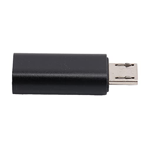 ASHATA Typ C auf Micro-USB-Adapter, Micro-USB-Stecker auf Typ-C-Buchse Zum Konvertieren, Datenleitungs-USB-Ladekonverter für Handy, Laptop, Tablet (Schwarz) von ASHATA