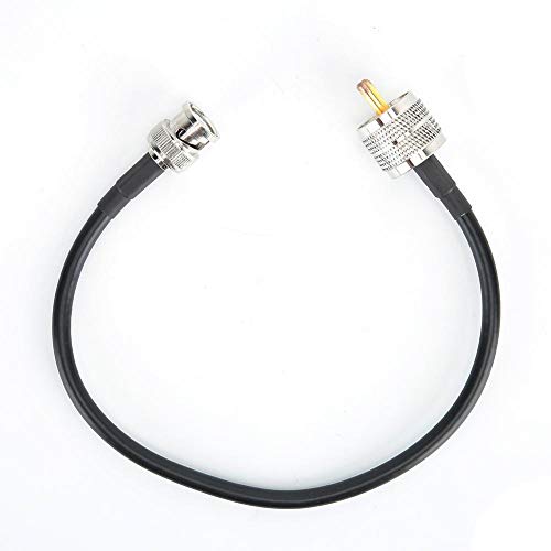 ASHATA UHF-Stecker auf BNC-Stecker, 50-3 50-Ohm-Koaxialkabel BNC-Stecker auf UHF-PL259-Stecker-Konvertierungsleitung für breite Anwendungen, für HF-Anwendungen, Antennen, Wireless LAN-Geräte, Koaxialk von ASHATA