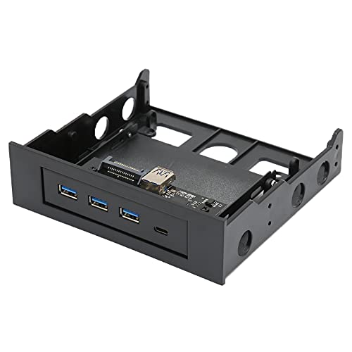 ASHATA USB 3.0-Frontplatte, Multifunktions-Hub Typ C + USB 3.0-Port, 5 Gbit/s Übertragungsgeschwindigkeit, PC-Erweiterungsplatine für Computergehäuse von ASHATA