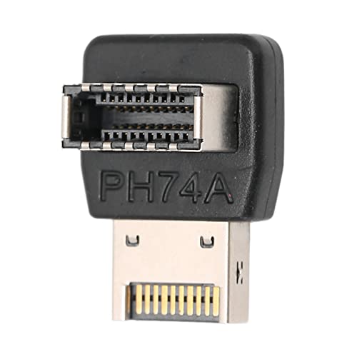 ASHATA USB 3.1 Typ E Adapter 90-Grad-Lenkbogen Vertikaler USB-C-Header-Konverter für Computer-Motherboard(PH74A) von ASHATA