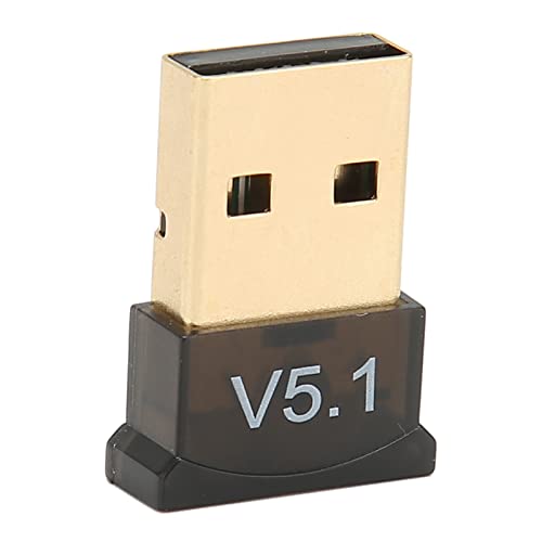 ASHATA USB-BT-Adapter, Schwarz, V5.1, Laufwerksfrei, Kabellos, Große Reichweite, Tragbar von ASHATA
