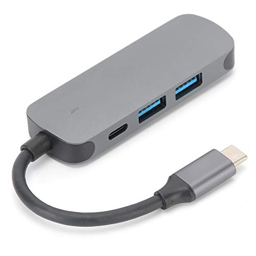 ASHATA USB C Hub-Multiport-Adapter - 4-in-1-HDTV-Multifunktionsadapter mit 4K USB C zu USB 3.0/Typ C/-kompatibel für XPS, für Pro und Weitere Geräte Vom Typ C. von ASHATA