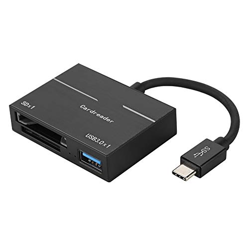 ASHATA USB C Kartenleser,Super Speed USB Type C Kartenleser SD/XQD Kartenlesegerät Adapter,Tragbar Multifunktionskartenleser SD/XQD Card Reader Kartenleser Konverter für Windows System von ASHATA