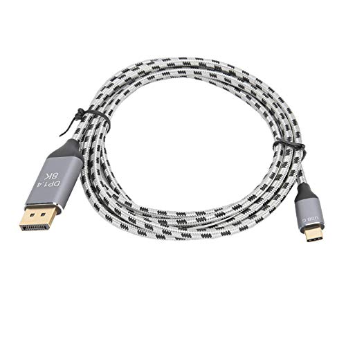 ASHATA USB C zu Kabel 4K Adapter, USB Typ C zu Nylon Geflochtenes Kabel, 24K Vergoldet, Kompatibel für Handy Tisch PC Laptop (Gewebtes Netz 1 Meter) von ASHATA