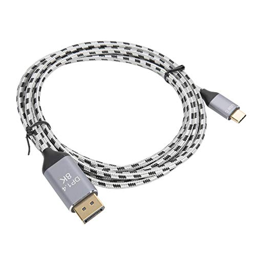 ASHATA USB C zu Kabel 4K Adapter, USB Typ C zu Nylon Geflochtenes Kabel, 24K Vergoldet, Kompatibel für Handy Tisch PC Laptop (Gewebtes Netz 1 Meter) von ASHATA