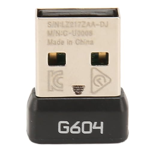ASHATA USB Dongle Mausempfängeradapter für G604, 2,4 G Empfänger für Maus, Stabiles Signal, Tragbarer, Langlebiger ABS Mausadapter für die Kabellose G604 Maus von ASHATA