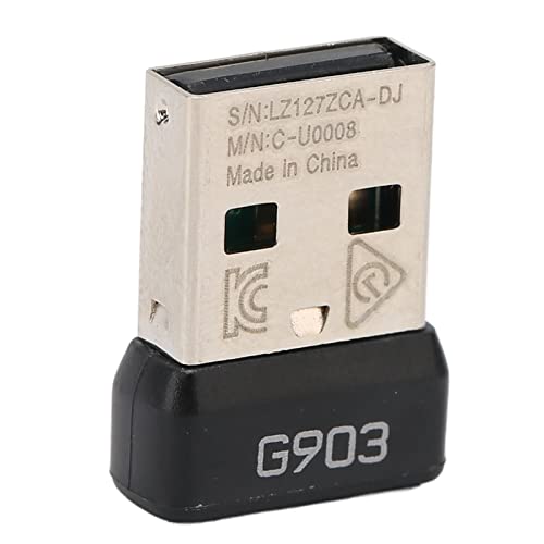 ASHATA USB Empfänger für Maus, 2,4 G Wireless Empfänger Adapter, Tragbarer USB Stecker, Ersatz Mausempfänger für G903 Wireless Maus von ASHATA