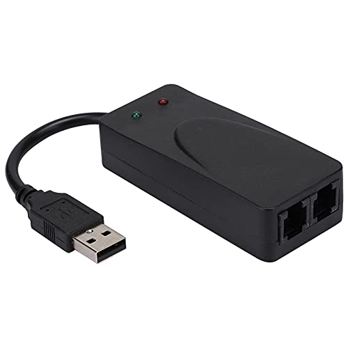 ASHATA USB-Faxmodem, Faxmodem, Dual-Port-USB 2.0, 56K-Modemtreiber, Internetverbindungsmodem, Plug-and-Play-Faxmodem für Win 7/Win 8/Win 10/Win XP von ASHATA