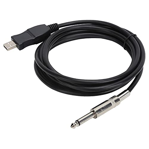 ASHATA USB-Gitarrenkabel, 6,5 Mm 1/4-Stecker auf USB-Stecker Studio-Audiokabel, Kompatibel mit Dem Computerverbindungs-Instrumentenkabel für E-Gitarren-Bass ASHATA USB-Gitarrenkabel, 6,5 Mm 1/4-Stecker auf USB-Stecker Studio-Audiokabel, Kompatibel mit Dem Computerverbindungs-Instrumentenkabel für E-Gitarren-Bass von ASHATA