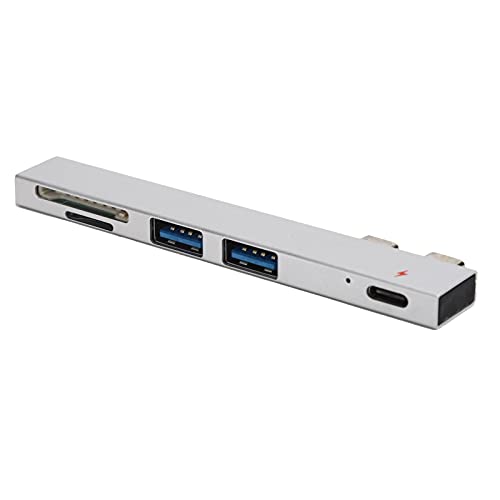 ASHATA USB-HUB,Multi-Port-Hub 5 in 1 Typ-C-Schnittstellenkonverter Plug-in-Dockingstation SD-Kartenleser, Multi-Port-Hub Unterstützt Schnellere Übertragung,Für USB-Sticks,Mäuse,TastaturenKey von ASHATA