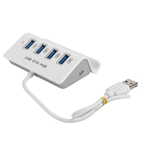 ASHATA USB-Hub, Dockingstation USB2.0-Hub Desktop-USB-C Micro-USB 4-in-1-Notebook-Zubehör Typ C für Xiaomi/Huawei/Sony/Meizu/Samsung Galaxy S3/S4/HINWEIS 2/3 usw. von ASHATA