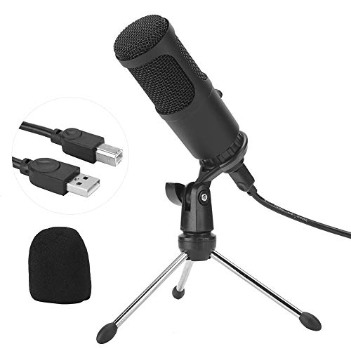 ASHATA USB-Mikrofon, Großmembran-Kondensator-Aufnahmemikrofon für Studio-Vocals, Streaming, Live-Übertragung, Computer-Aufnahmestudio-Mikrofon von ASHATA
