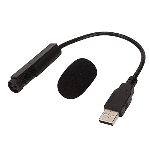 ASHATA USB-Mikrofon, Tragbares USB-Desktop-Mikrofon mit Schwanenhals für Laptop-Computer 5 V mit Stummschalttaste für Streaming, Podcasting, Gesangsaufnahme; Gaming-Mikrofon für von ASHATA