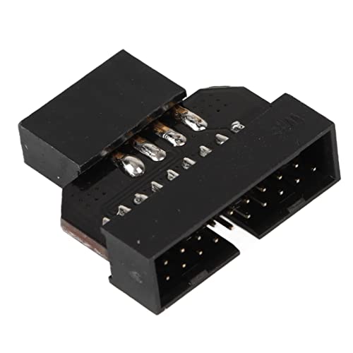 ASHATA USB-Motherboard-Splitter-Header, USB2.0 9-Pin auf USB3.0 19-Pin-Frontpanel-Stecker-Umwandlungsadapter für Motherboard von ASHATA