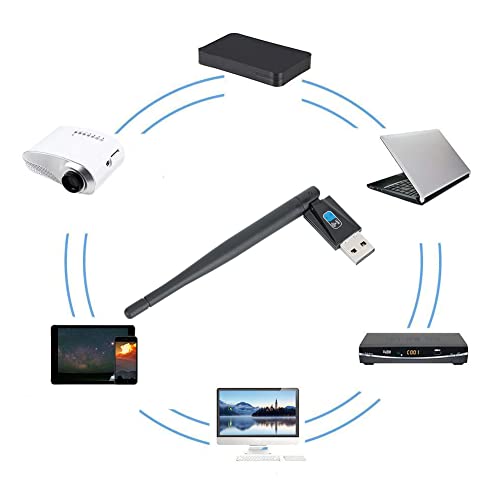 ASHATA USB-Netzwerkkarte, W87B USB-Netzwerkkarte Wireless WiFi Adapter, Netzwerkadapter Kompatibel Mit 4.0 für Computerverbindung Mit Intelligenter AP-Konvertierungsfunktion von ASHATA