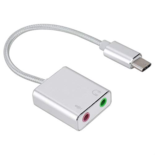 ASHATA USB Typ C Externe Soundkarte, USB C External Sound Card Stereo Adapter mit 3,5mm Kopfhörerbuchse,Tragbar Aluminium Audio Adapter für Mobiltelefone,Tablet,Notebook usw. ASHATA USB Typ C Externe Soundkarte, USB C External Sound Card Stereo Adapter mit 3,5mm Kopfhörerbuchse,Tragbar Aluminium Audio Adapter für Mobiltelefone,Tablet,Notebook usw. von ASHATA
