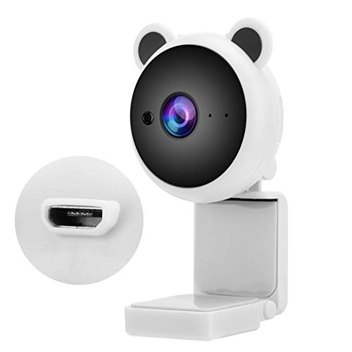 ASHATA USB-Webcam-Kamera, 1080P HD-Computerkamera Videoaufzeichnung Eingebautes Digitales Webcam-Mikrofon für Live-Videoübertragungen bei Online-Klassenkonferenzen (Weiß) von ASHATA