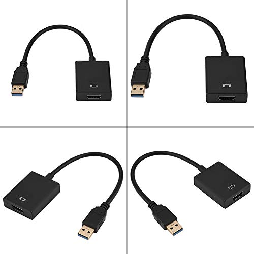 ASHATA USB zu Adapter, USB 3.0 zu Adapter Video Externer Adapter Übertragungskabel,Multi-Funktion Video Multi Adapter Konverter für Desktop/PC/Laptop/HDTV usw. von ASHATA