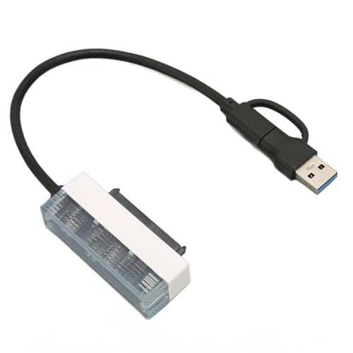 ASHATA USB-zu-SATA-Adapter, USB-zu-SATA-Festplattenadapterkabel, Kabel 6 GBit/s Übertragung Typ C USB2.0 3.0 auf 2,5 Zoll SATA-Festplattenadapter von ASHATA