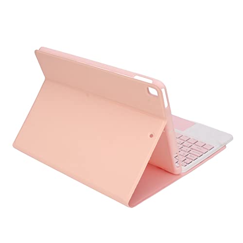 ASHATA Ultradünne Kabellose Touch-Tastatur, Kabellose ABS-PU-Tablet-Tastatur mit Touchpad mit Magnetischer Abnehmbarer Schutzhülle (Rosa) von ASHATA