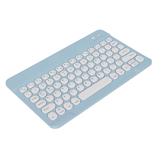 ASHATA Ultraflache -Tastatur, Ultraleichte Tragbare Drahtlose 3.0-Tastatur für IOS, für, für, für Handy-Tablet-Laptop, Eingebauter Akku (Blau) von ASHATA