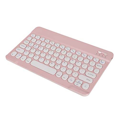 ASHATA Ultraflache -Tastatur, Ultraleichte Tragbare Drahtlose 3.0-Tastatur für IOS, für, für, für Handy-Tablet-Laptop, Eingebauter Akku (Rosa) von ASHATA