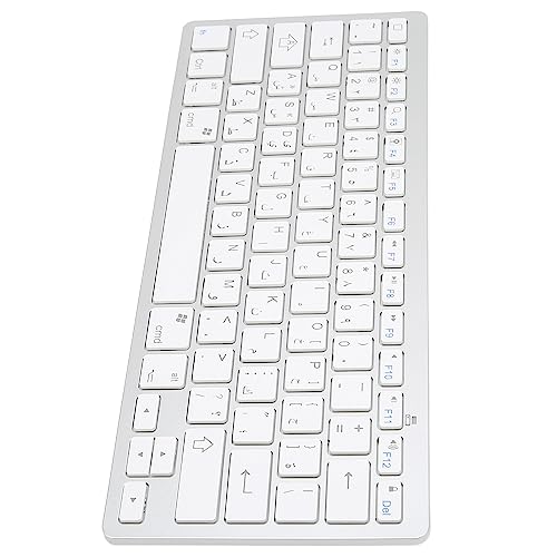 ASHATA Ultraschlanke Kabellose -Tastatur, 78 Tasten, Universelle Tragbare Kabellose -Tastatur für IOS-Tablet, OS X, System (Arabisch) von ASHATA