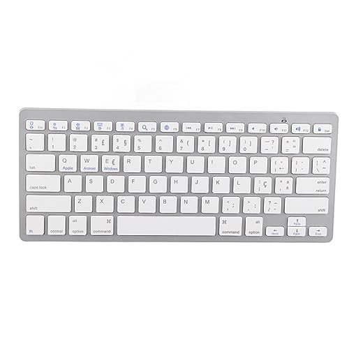 ASHATA Ultraschlanke Kabellose -Tastatur, 78 Tasten, Universelle Tragbare Kabellose -Tastatur für IOS-Tablet, OS X, System (Portugiesisch) von ASHATA