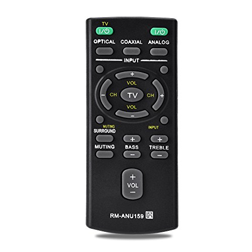 ASHATA Universal Fernbedienung,Soundbar Ersatz Fernbedienung Controller,Tragbar Ersatzfernbedienung Remote Control für Sony RM-ANU159 Soundbar Schwarz von ASHATA