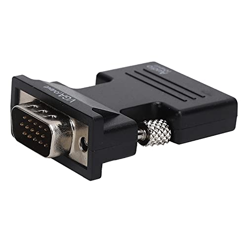 ASHATA VGA zu Adapter Konverter mit, zu VGA Konverter Buchse auf Stecker HD Kabel Adapter für Computer, Laptop, Projektor, TV (Schwarz) von ASHATA